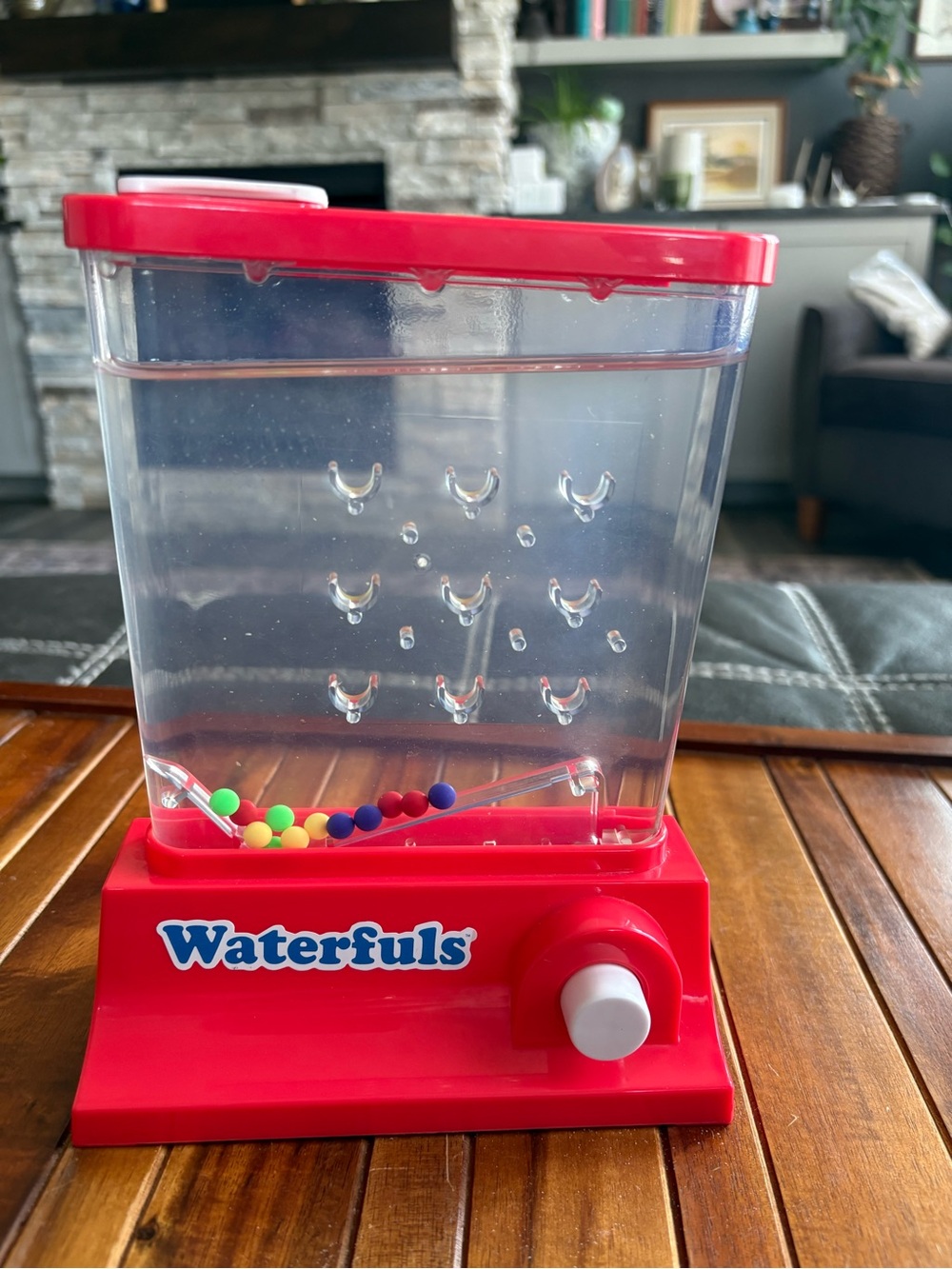 Waterfuls Handheld Water Ring Toss Game Red PlayMonster Travel Toy Vintage